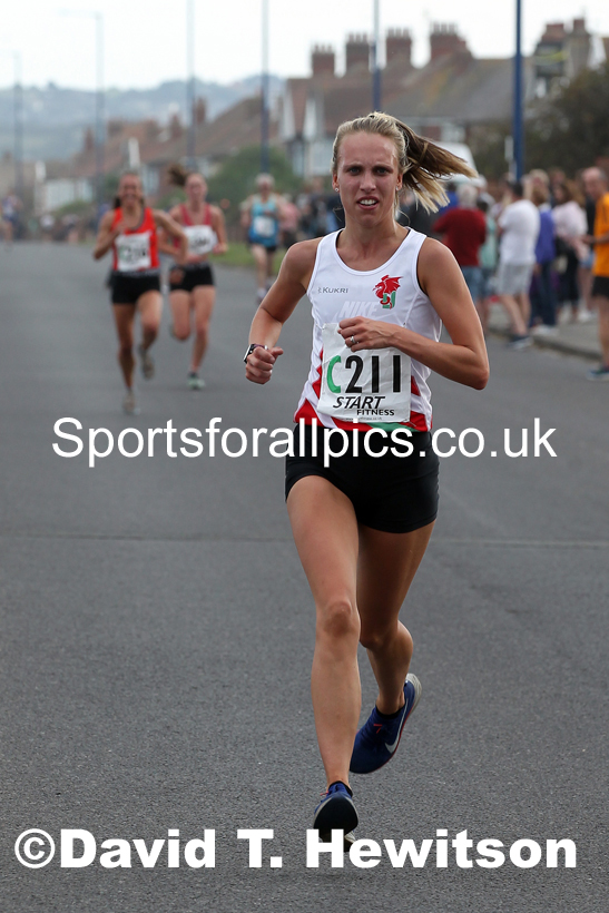 Senior womens 4 stage relay, 2021 Northern 6 and 4 Stage and Young Athletes Road Relays, Redcar. Photo: David T. Hewitson/Sports for All Pics